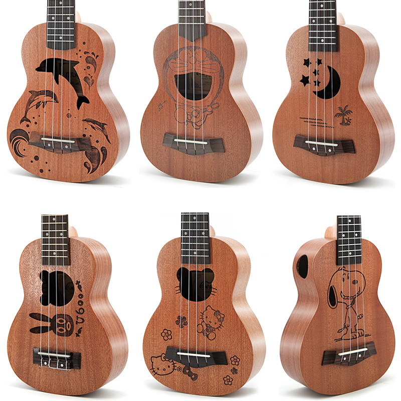 Musical Instrument Hawaiian - Ukulele Infantil de Madeira Sapele de