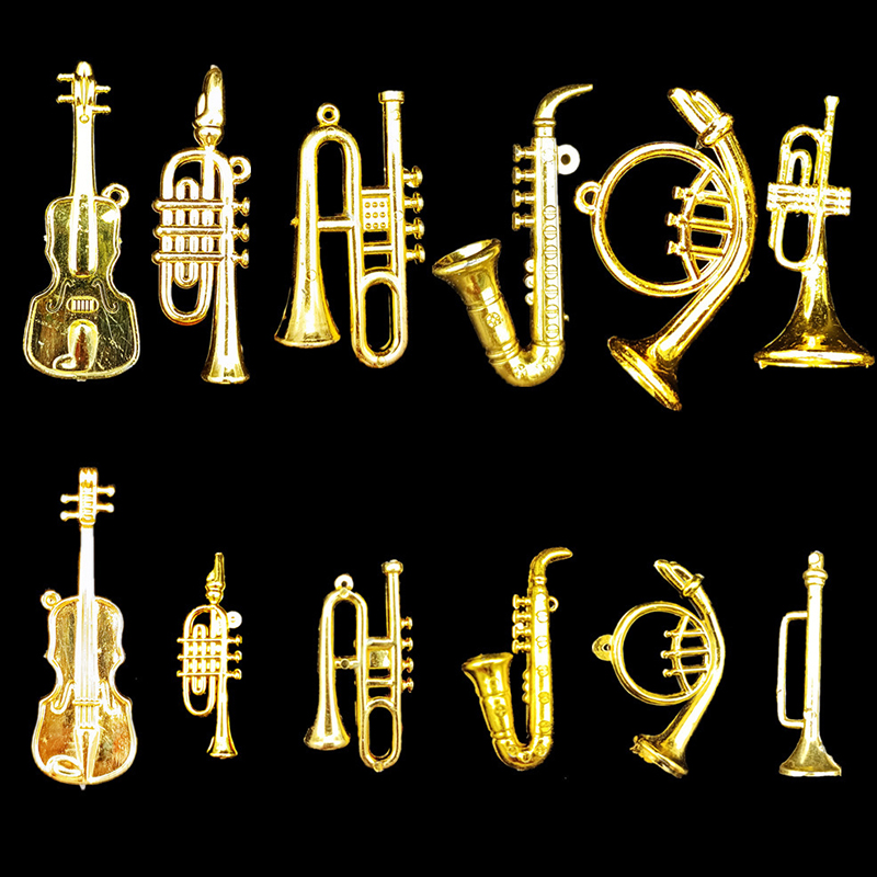 Musical Instrument Diy - 5/10/20PCS Instrumentos Musicais Miniatura Dourados Sortidos