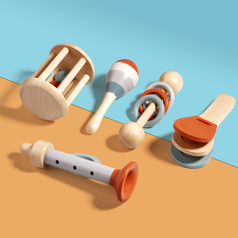 Musical Instrument Drawing - Conjunto de Brinquedos de Madeira Natural,