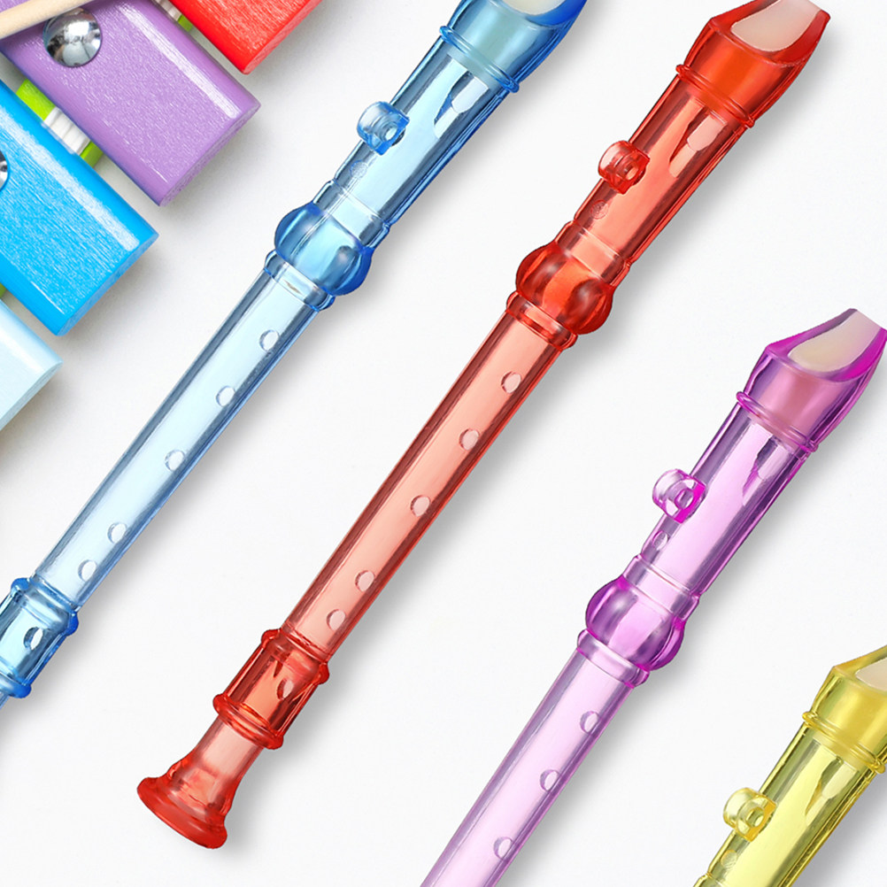 Soprano Recorder Plastic - 10 unidades de flauta soprano translúcida,
