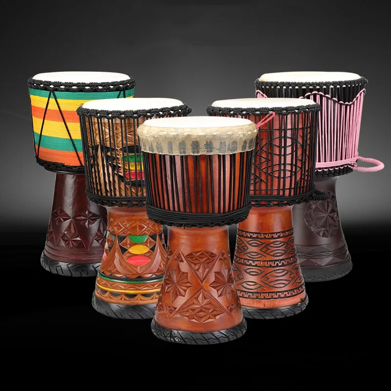 Musical Instrument Africa - 12 Polegada djembe mogno tambor africano