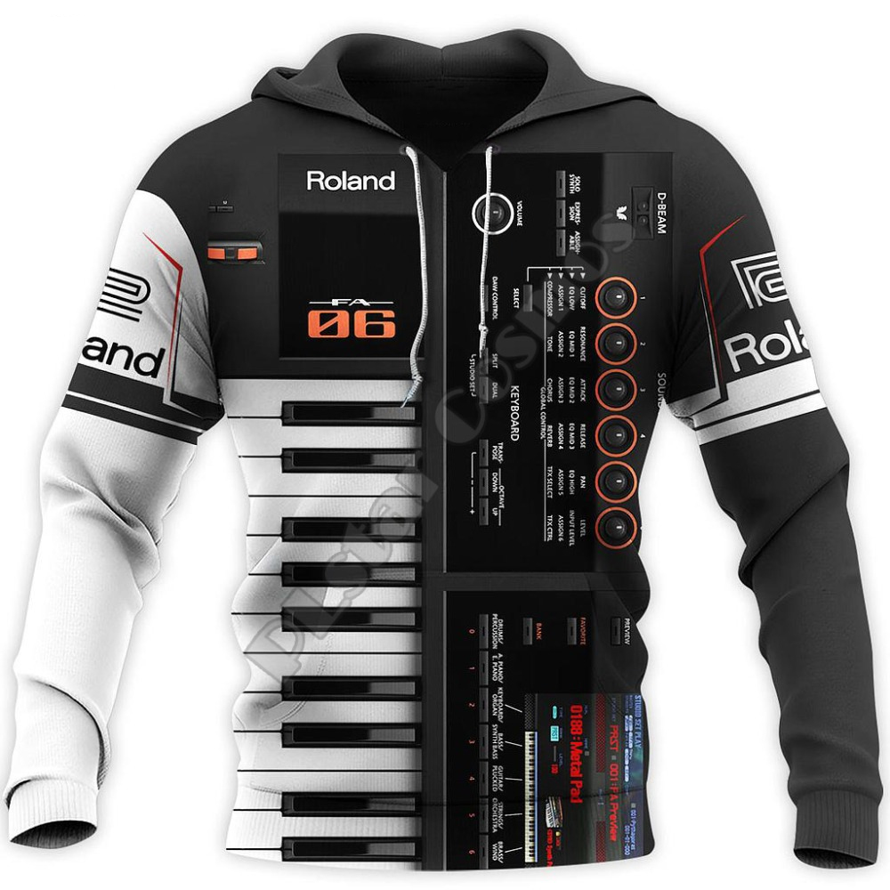 Musical Instrument Veena - 3D Printed Music Hoodies para homens