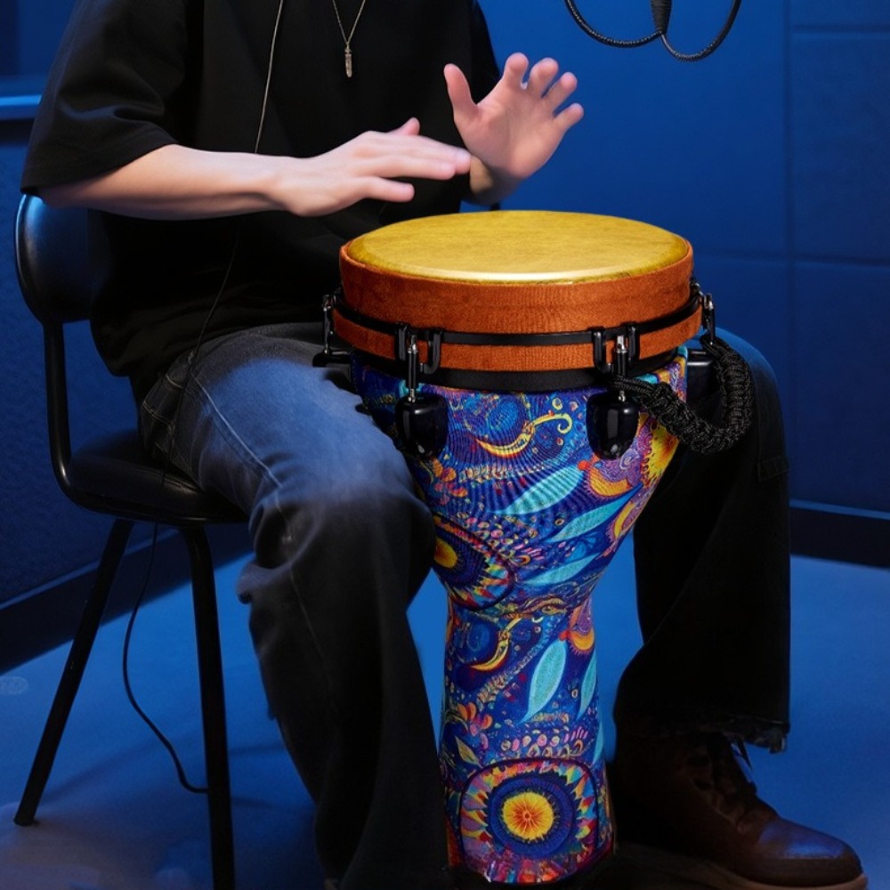 Musical Instrument Africa - Tambor africano grande de 10 polegadas,