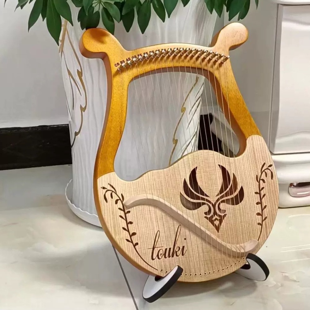 Harpa Lira Vintage de Madeira  - Musical Instrument Harp avaliação e preço
