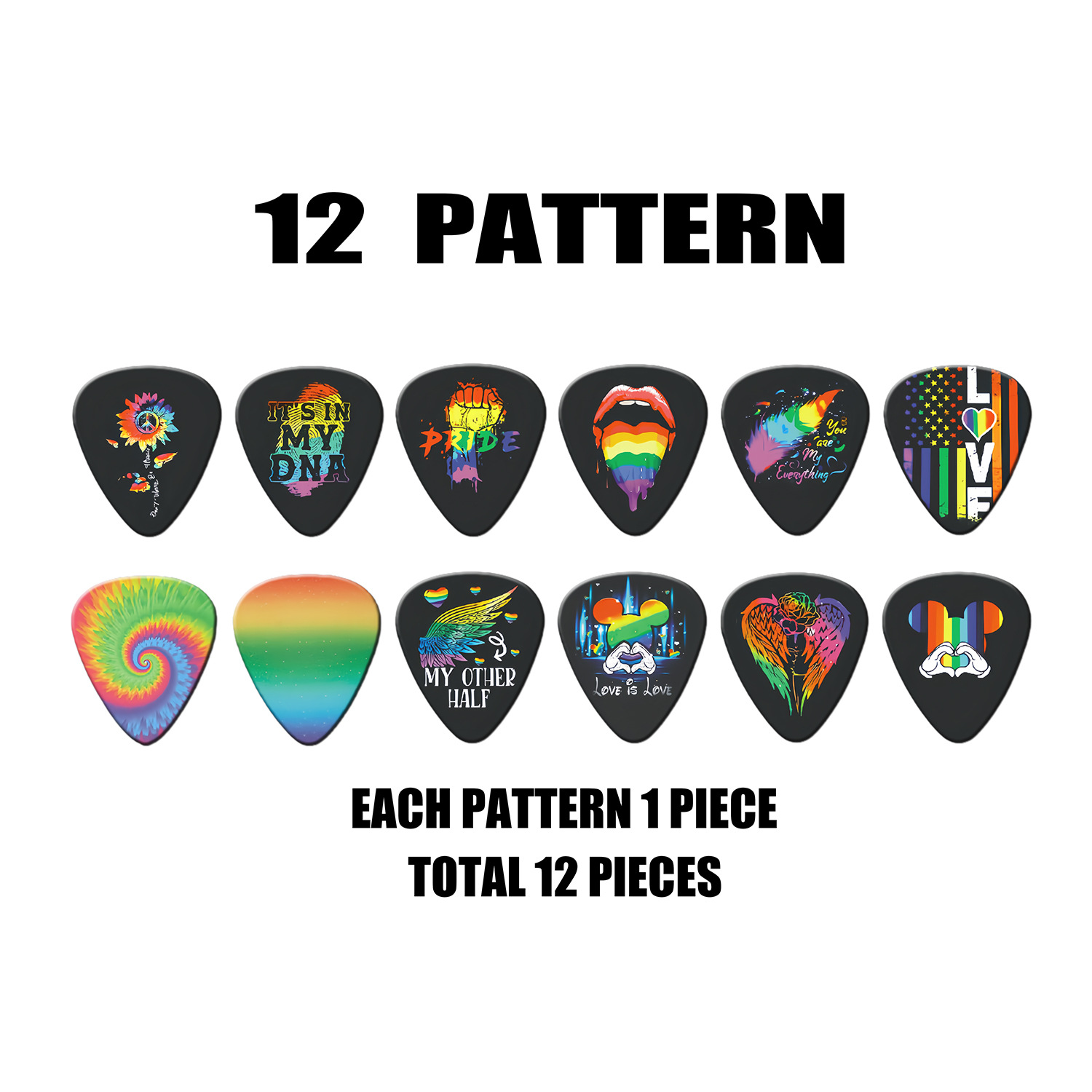 12 peças palhetas de guitarra  - Musical Instrument Organ avaliação e preço