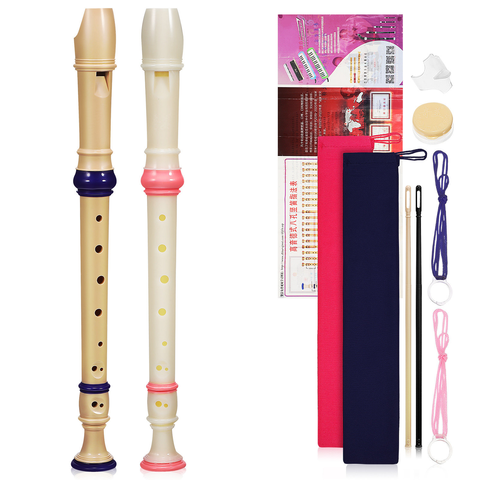2 flautas de sopro soprano par - Soprano Recorder Plastic avaliação e preço