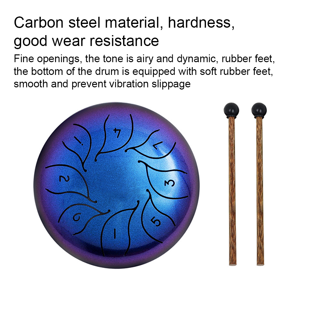 Tambor de Língua de Aço com Ba - Tongue Drum Steel avaliação e preço