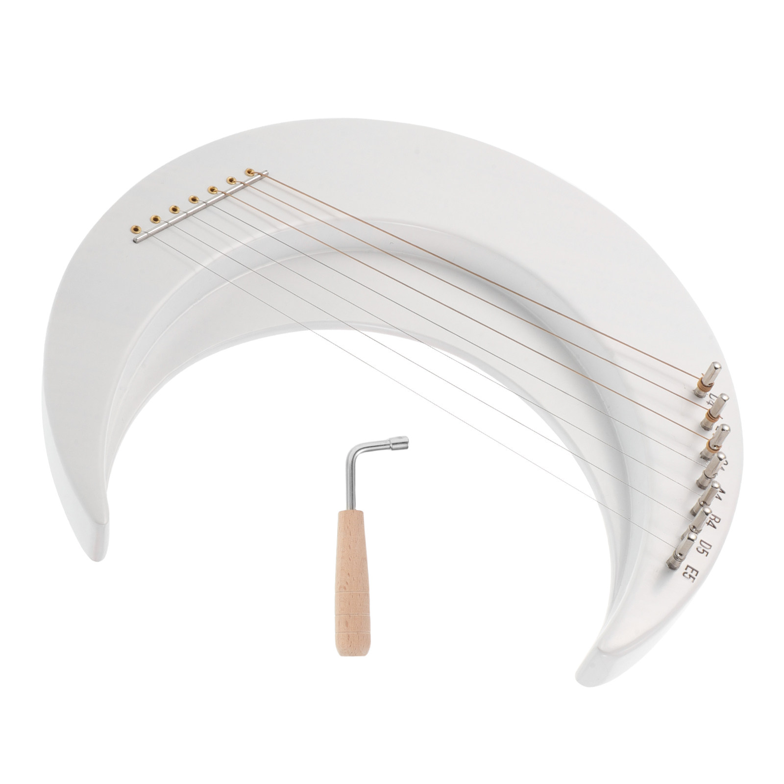 Lira de madeira com 7 cordas,  - Musical Instrument Harp avaliação e preço
