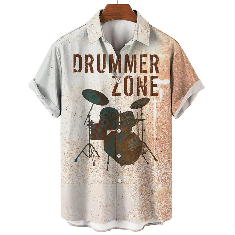 Camisa havaiana masculina padr - Musical Instrument Hawaiian avaliação e preço