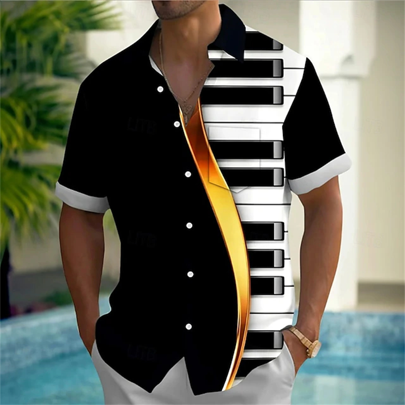 Novo verão tropical camisa hav - Musical Instrument Hawaiian avaliação e preço