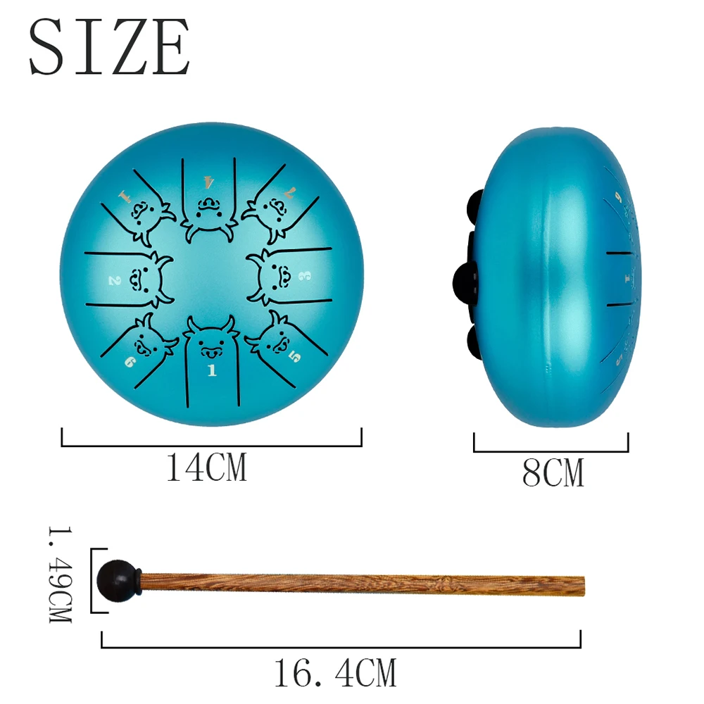 Tambor de Língua de Aço de 5 P - Tongue Drum Steel avaliação e preço