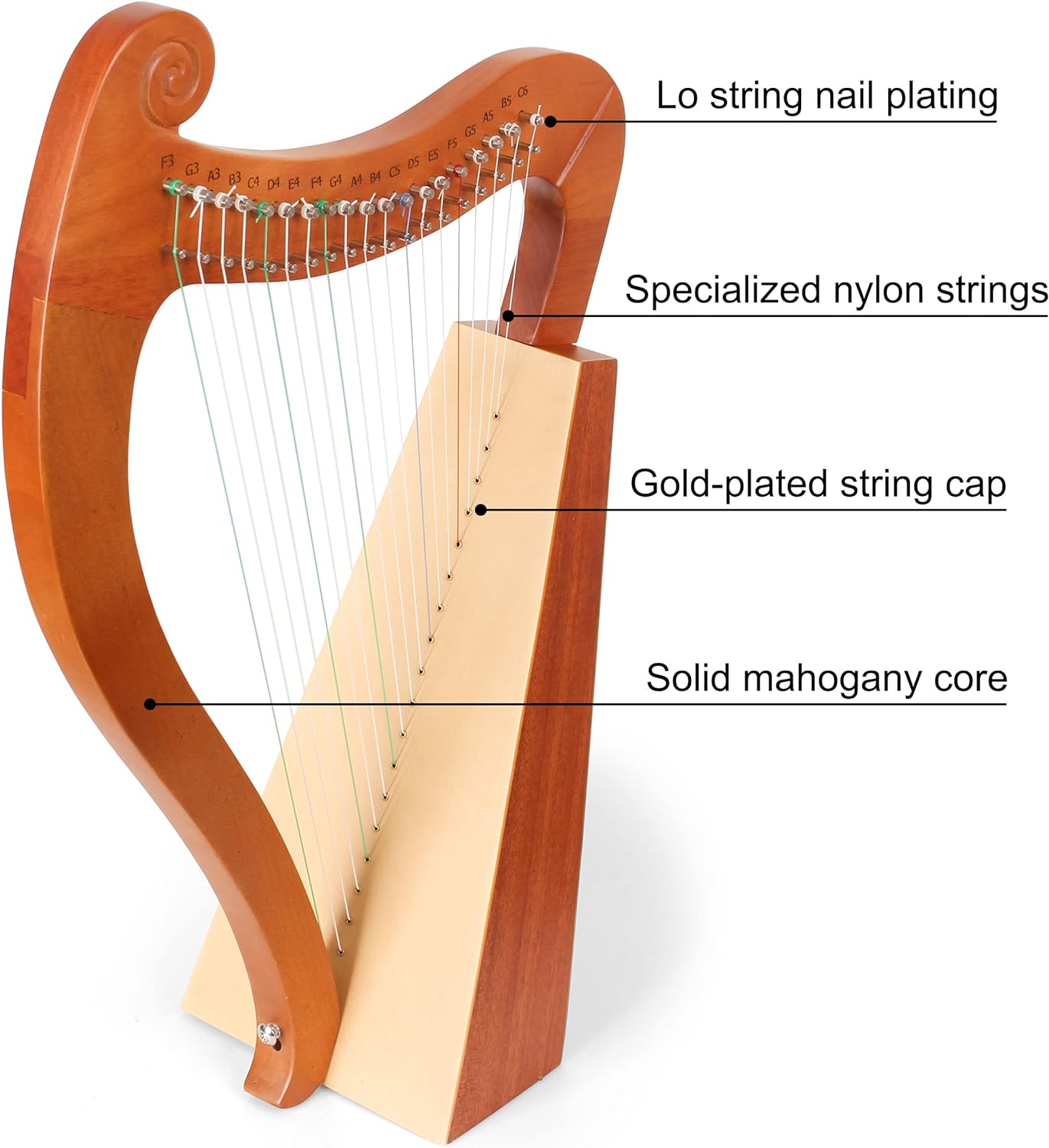 15 19 cordas mini harpa lira p - Musical Instrument Harp avaliação e preço