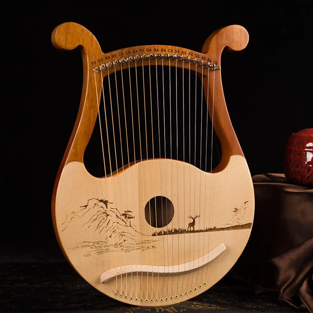 Alta qualidade 19 cordas lira  - Musical Instrument Harp avaliação e preço