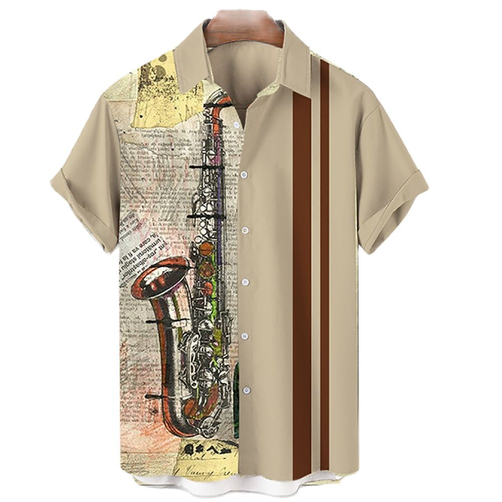 Camisas Havaianas Masculinas C - Musical Instrument Hawaiian avaliação e preço