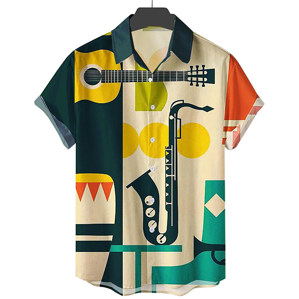 Camisas Havaianas Masculinas C - Musical Instrument Hawaiian avaliação e preço